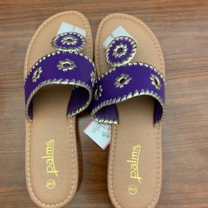 Never Worn 8.5 Purple and Gold Palms